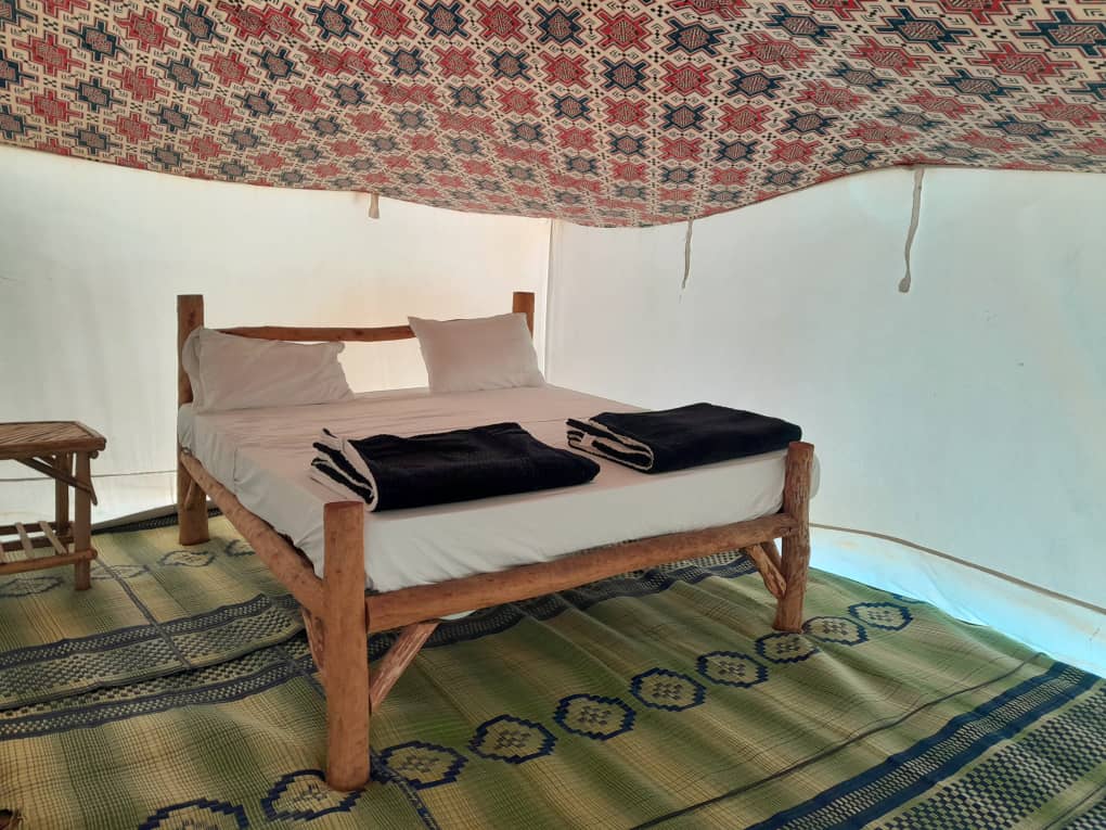 Chambre dans une tente au désert de Lompoul au Sénégal